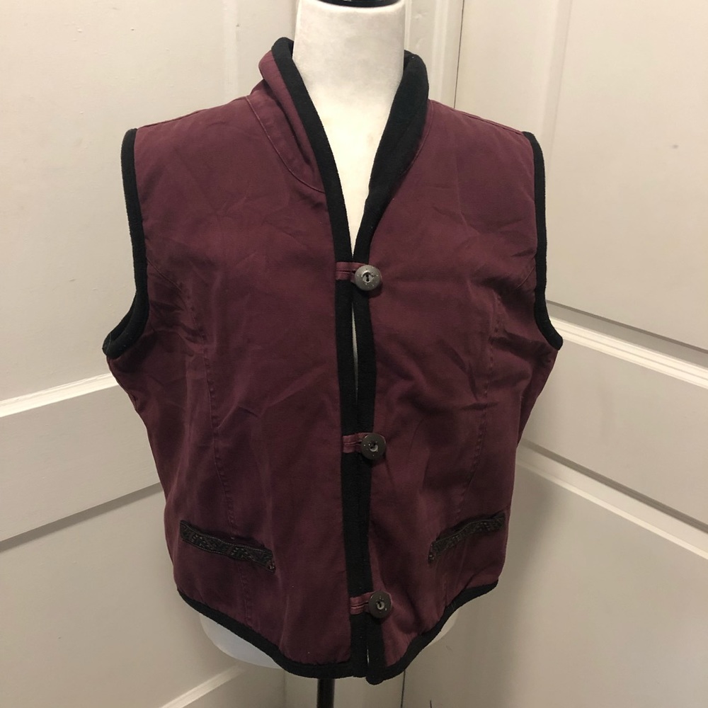 Ll Bean ladies fleece lined field vest size large